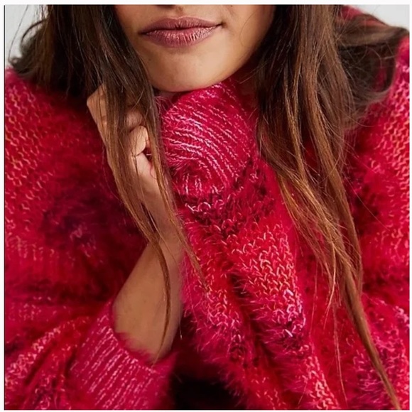 Free People Gelato Pink Combo striped Pullover sweater - Picture 2 of 4